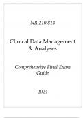 (JHU) NR.210.818 Clinical Data Management & Analyses Comprehensive Final Exam Guide 2024.