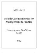 (JHU) NR.210.619 Health Care Economics for Management & Practice Comprehensive Final Exam Guide 2024.pdf