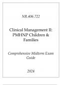 (JHU) NR.406.722 Clinical Management II (PMHNP Children & Families) Comprehensive Midterm Exam