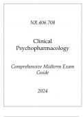 (JHU) NR.406.708 Clinical Psychopharmacology Comprehensive Midterm Exam Guide 2024.