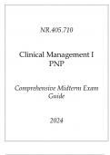 (JHU) NR.405.710 Clinical Management I PNP Comprehensive Midterm Exam Guide 2024.