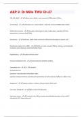 A&P 2: Dr Mills TWU Ch.27 Questions With 100% Correct Answers.