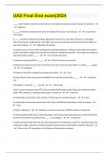 UAS 321 Final End exam Questions Containing Answers|23 Pages