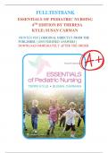 Test Bank for Essentials of Pediatric Nursing, 4th Edition by Theresa Kyle; Susan Carman All Chapters 1-29 LATEST