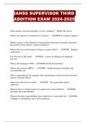 IAHSS SUPERVISOR THIRD ADDITION EXAM 2024-2025