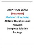 AHIP FINAL EXAM 2024/2025