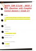 NSPN 7200 EXAM - MOD 3  PTL Questions with Complete  Correct Answers | Grade A+