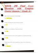 THTR 290 Final Exam  Questions with Complete  Correct Answers | Grade A+