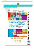 Exam Materials for Pharmacology and the Nursing Process 9th Edition by Linda Lane Lilley RN PhD, Shelly Rainforth Collins PharmD, Julie S. Snyder MSN RN MEDSURG-BC - Complete, Detailed and latest Test Bank. All Chapters (1-58) Included.