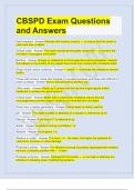 CBSPD Exam Questions and Answers 