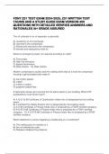  FDNY Z51 TEST EXAM 2024-2025, Z51 WRITTEN TEST TAURIS AND A STUDY GUIDE EXAM VERSION 400 QUESTIONS WITH DETAILED VERIFIED ANSWERS AND RATIONALES /A+ GRADE ASSURED