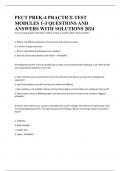 PECT PREK-4 PRACTICE TEST MODULES 1-3 QUESTIONS AND ANSWERS WITH SOLUTIONS 2024