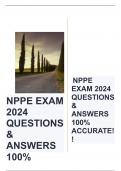 NPPE EXAM 2024 QUESTIONS & ANSWERS 100% ACCURATE!!