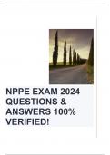 NPPE EXAM 2024 QUESTIONS & ANSWERS 100% VERIFIED!