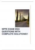 NPPE EXAM 2024 QUESTIONS WITH COMPLETE SOLUTIONS!!