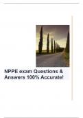 NPPE exam Questions & Answers 100% Accurate!