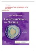 TEST BANK COMMUNICATION IN NURSING 10TH EDITION Julia Balzer Riley(LATEST)