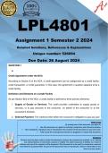 LPL4801 Assignment 1 (COMPLETE ANSWERS) Semester 2 2024 (526694) - DUE 26 August 2024