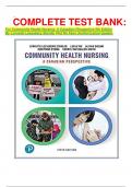 COMPLETE TEST BANK: For Community Health Nursing: A Canadian Perspective 5th Edition By Lynnette Leeseberg Stamler Phd Rn Faan (Author)Latest Update