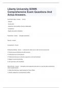 Liberty University SOWK Comprehensive Exam Questions And Actua Answers.