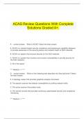     ACAS Review Questions With Complete Solutions Graded A+.