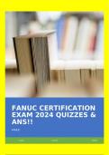 FANUC CERTIFICATION EXAM 2024 QUIZZES & ANS!!