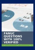 FANUC QUESTIONS WITH 100% VERIFIED ANSWERS!!