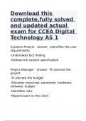 Download this complete,fully solved and updated actual exam for CCEA Digital Technology AS 1