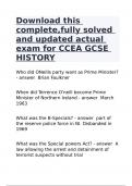 Download this complete,fully solved and updated actual exam for CCEA GCSE HISTORY