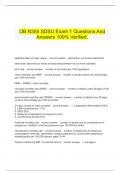    OB N354 SDSU Exam 1 Questions And Answers 100% Verified.