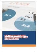 WGU D031 Evidence-Based Innovation Proposal 2024 with Complete Solution