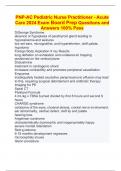 PNP-AC Pediatric Nurse Practitioner - Acute Care 2024 Exam Board Prep Questions and Answers 100% Pass