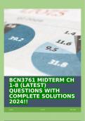 BCN3761 MIDTERM CH 1-8 (LATEST) QUESTIONS WITH COMPLETE SOLUTIONS 2024!!