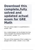 Download this complete,fully solved and updated actual exam for GRE Math|GUARANTEED SUCCESS