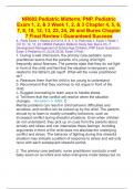 NR602 Pediatric Midterm, PNP, Pediatric Exam 1, 2, & 3 Week 1, 2, & 3 Chapter 4, 5, 6, 7, 8, 10, 12, 13, 22, 24, 26 and Burns Chapter 7 Final Review / Guaranteed Success