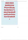 NURS 5334 Pharm Study Guide Quiz 1 2024/2025 Latest Update Best Exam Solution Graded A . ALL BUNDLED HERE!!!