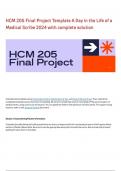 HCM 205 Final Project Template A Day in the Life of a Medical Scribe 2024 with complete solution