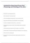 Aesthetician State Board Exam Prep (Physiology and Histology of the skin)