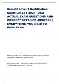 Crossfit Level 1 Certification EXAM LATEST 2024 - 2025 ACTUAL EXAM QUESTIONS AND CORRECT DETAILED ANSWERS | EVERYTHING YOU NEED TO PASS EXAM