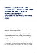 CrossFit L1 Test Study EXAM LATEST 2024 - 2025 ACTUAL EXAM QUESTIONS AND CORRECT DETAILED ANSWERS | EVERYTHING YOU NEED TO PASS EXAM