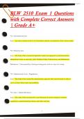 BLW 2510 Exam 1 Questions  with Complete Correct Answers  | Grade A+