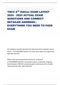 TNCC 8TH Edition EXAM LATEST 2024 - 2025 ACTUAL EXAM QUESTIONS AND CORRECT DETAILED ANSWERS | EVERYTHING YOU NEED TO PASS EXAM