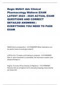 Regis NU641 Adv Clinical Pharmacology Midterm EXAM LATEST 2024 - 2025 ACTUAL EXAM QUESTIONS AND CORRECT DETAILED ANSWERS | EVERYTHING YOU NEED TO PASS EXAM