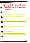 EMT AAOS – ALL Questions  with Complete Correct Answers  | Grade A+