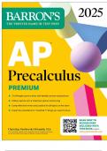 AP Precalculus Premium, 2025: Prep Book with 3 Practice Tests + Comprehensive Review + Online Practice (Barron's AP Prep)