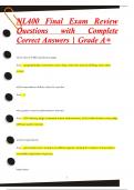 NL400 Final Exam Review Questions with Complete  Correct Answers | Grade A+