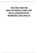 TEST BANK FOR DISCOVERING THE LIFE SPAN, 4TH EDITION, ROBERT S. FELDMAN