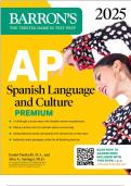 AP Spanish Language and Culture Premium, 2025: Prep Book with 5 Practice Tests + Comprehensive Review + Online Practice (Barron's AP Prep)  100% Guaranteed Success