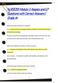 NURS5355 Module 3 Asepsis and LP Questions with Correct Answers |  Grade A