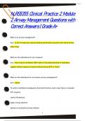 NURS5355 Clinical Practice 2 Module  2 Airway Management Questions with  Correct Answers | Grade A